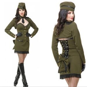 Leg Avenue Pin Up Army Girl 5 piece Costume New Original Bag